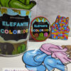 elefante colorido,cores