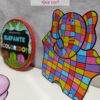 elefante colorido,cores