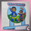 BEM-VINDOS -SUPER-HERÓIS-PLAQUINHA PARA PORTA