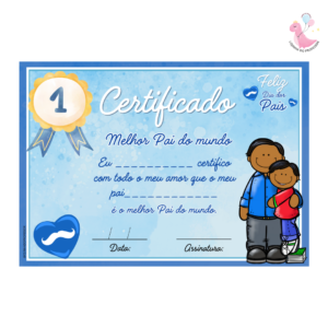 certificado dia dos pais - grátis