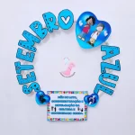 setembro azul,bambolê setembro azul, surdos, mês dos surdos,moldura para foto