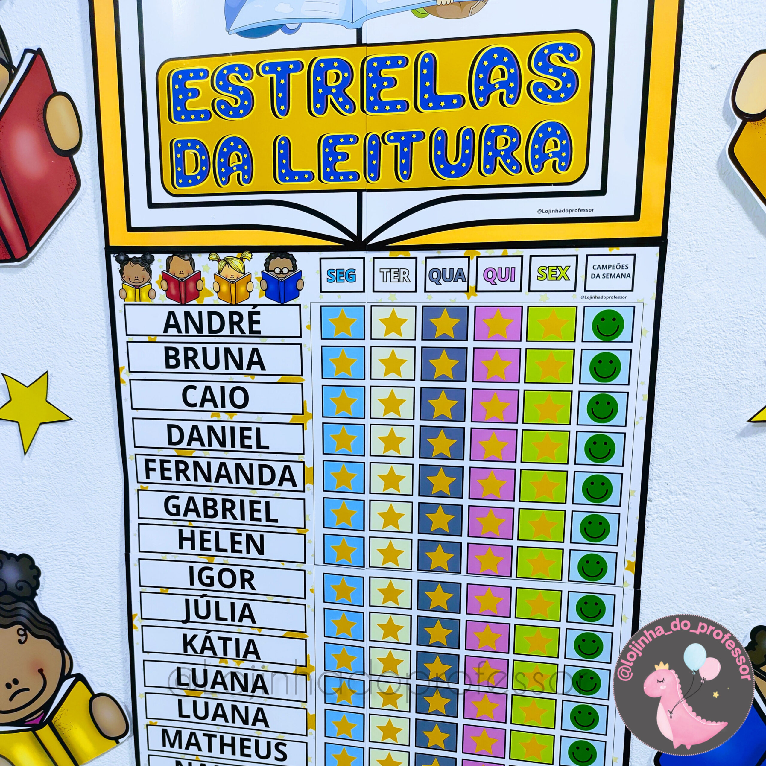 Estrelas da leitura- cartaz de incentivo – Lojinha do professor