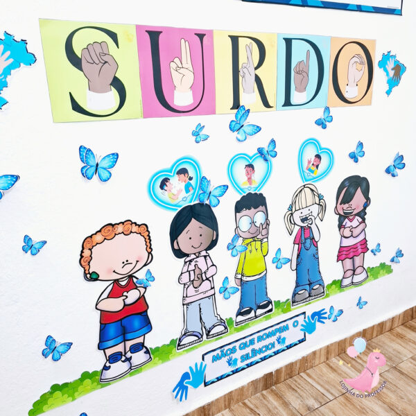 setembro azul, setembro surdo, libras,líbgua de sinais,painel dia do surdo, 26 de setembro dia do surdo
