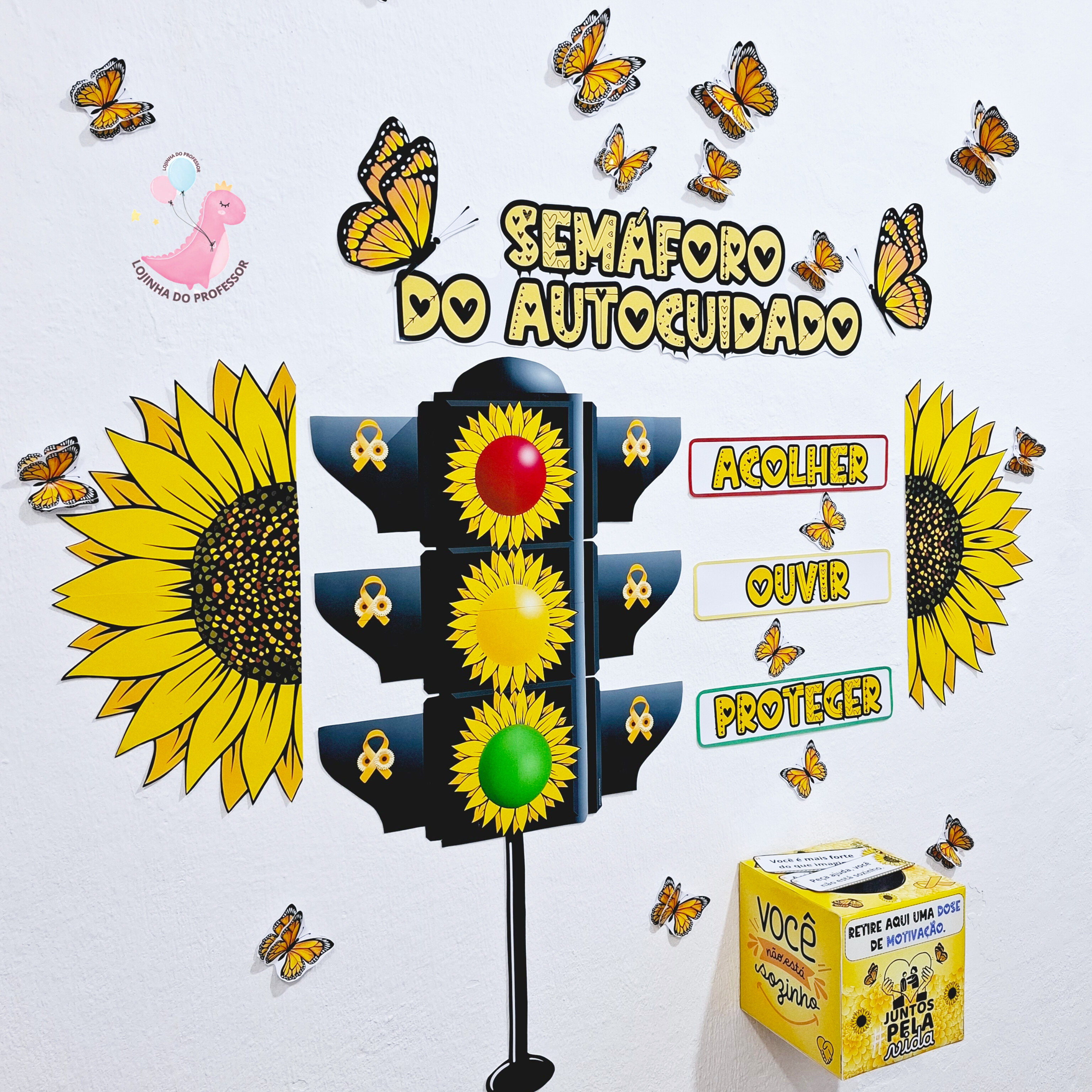 sembro amarelo, painel setembro amarelo, semáforo setembro amarelo, semáforo do autocuidado, recursos pedagógicos