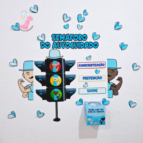 novembro azul ,painel novembro azul, recursos pedagógicos, semáforo do autocuidado