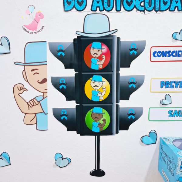 novembro azul ,painel novembro azul, recursos pedagógicos, semáforo do autocuidado