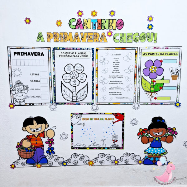 primavera, sequência didática primavera,atividade lúdica,cantinho a primavera chegou
