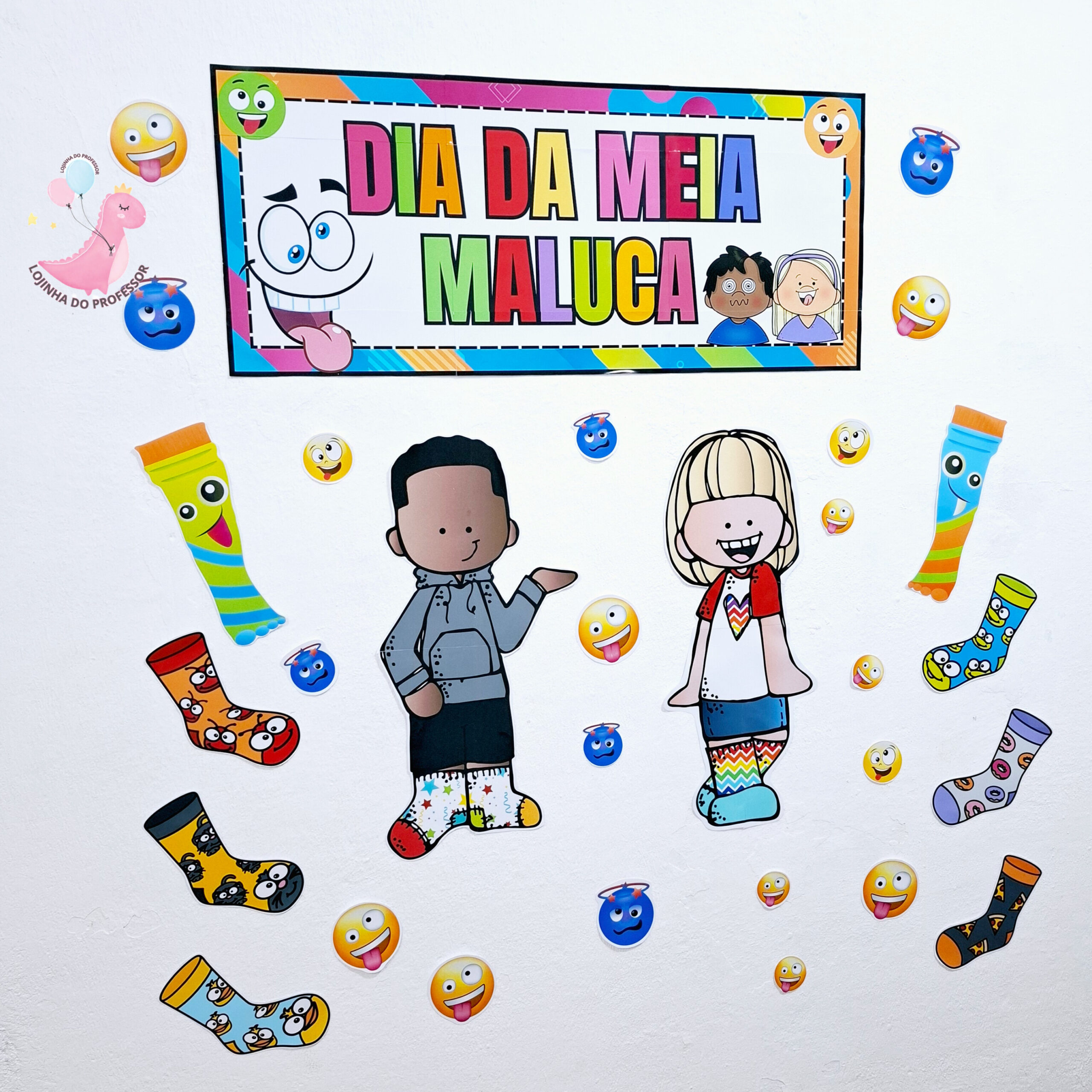 dia da meia maluca, meia maluca, dias das crianças, semana das crianças, painel, escola, painel meia maluca,recurso pedagógico, lojinha do professor, atividades infantis, alfabetização e letramento,educação infantil,atividades para crianças
