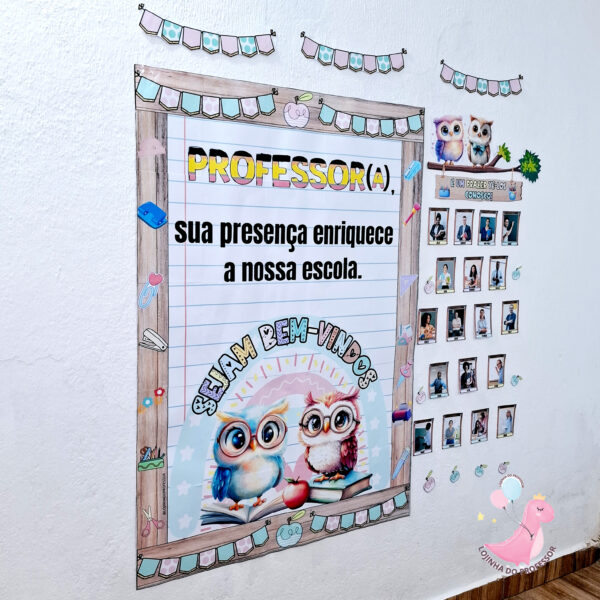 Painel volta às aulas-Professores-Casal Coruja