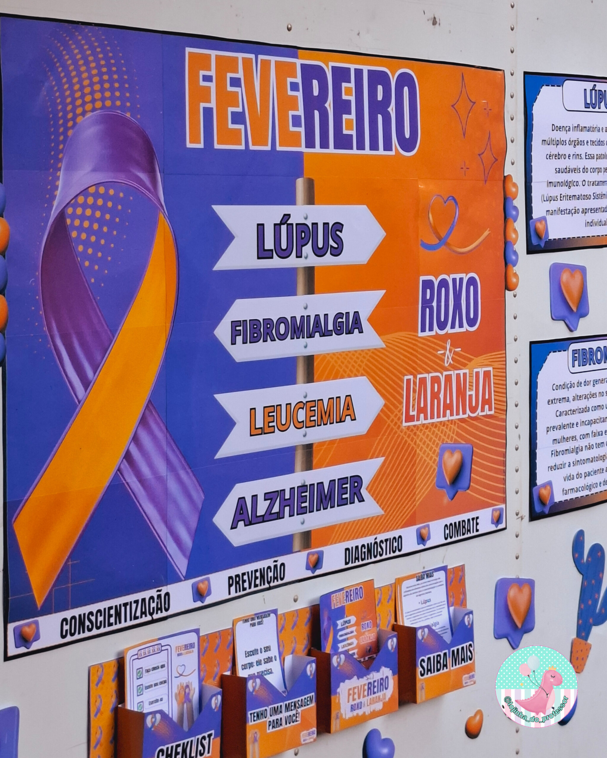 Fevereiro Roxo e Laranja – Painel – Lojinha do professor