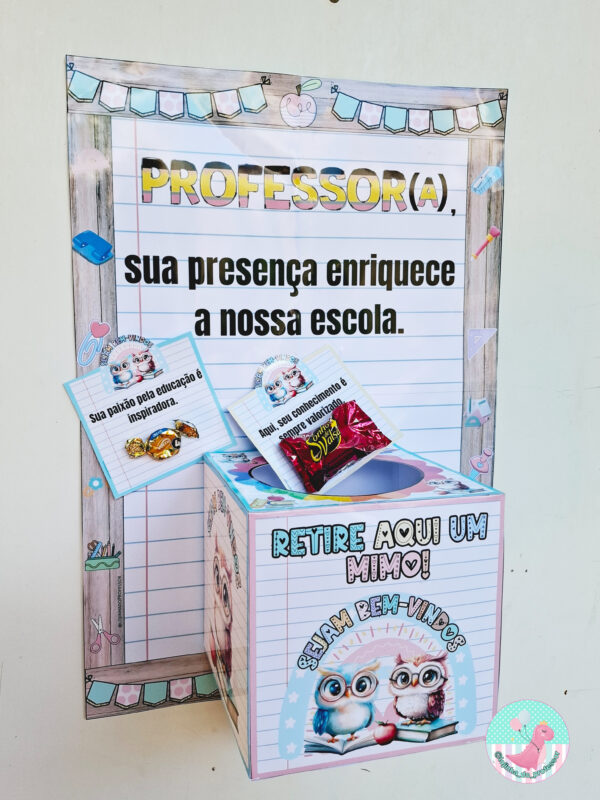 Caixa Motivacional - Sua presença enriquece a Nossa Escola