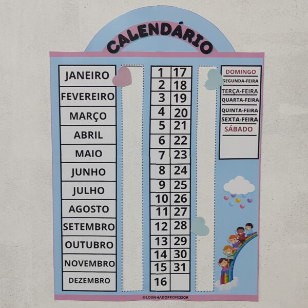 CALENDÁRIO INTERATIVO* CARTAZ - 1