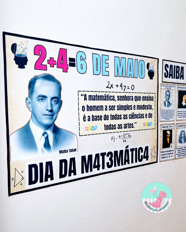 dia da matemática, painel dia da matemática, 9 de maio dia da matemática, matemática, painel para sala de aula, recursos pedagógicos, lojinha do professor