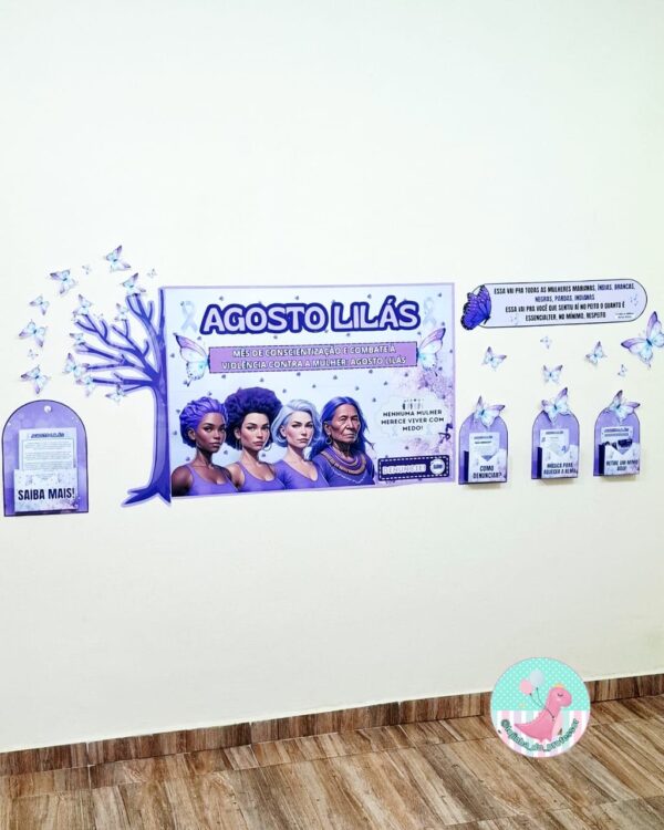 kit agosto lilás, agosto lilás, lei maria da penha, maria da penha,painel agosto lilás ,campanha agosto lilás ,lojinha do professor ,recursos ´pedagógicos, educação infantil, ensino fundamental, educação especial,alfabetização e letramento,professora, professor