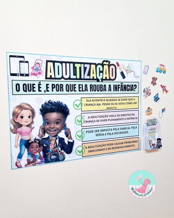 adultização,painel debate, painel discrusão, painel reunião de pais,recursos pedagógicos, lojinha do professor