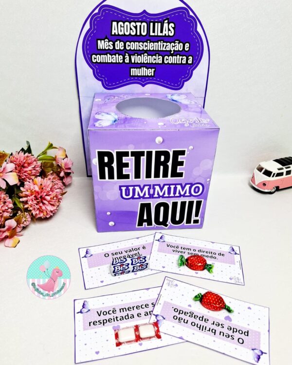 kit agosto lilás, agosto lilás, lei maria da penha, maria da penha,painel agosto lilás ,campanha agosto lilás ,lojinha do professor ,recursos ´pedagógicos, educação infantil, ensino fundamental, educação especial,alfabetização e letramento,professora, professor,maria da penha,caixa mimo