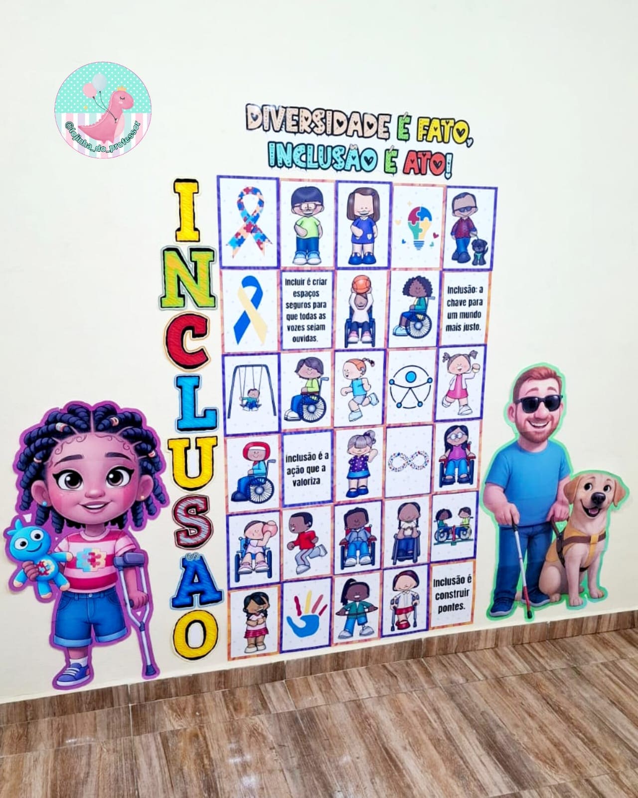 Inclusão-mural para foto – Lojinha do Professor