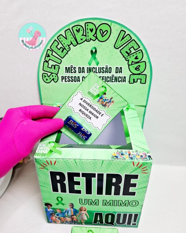 setembro verde, painel setembro verde, caixa mimo setembro verde, espelho das afirmações setembro verde,inclusão, acessibilidade, pessoa com deficiência, PcD, cidadania, direitos, igualdade, respeito, diversidade, empatia, conscientização, valorização, combate ao capacitismo, participação social, visibilidade