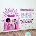 outubro rosa, painel outubro rosa, kit outubro rosa, câncer de mama, juntas pela vida, um toque , toque de vida , campanha outubro rosa