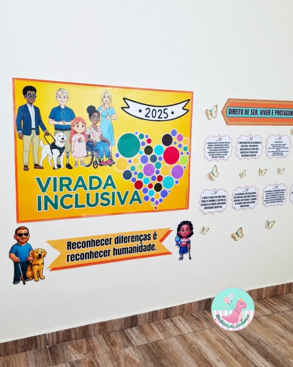 semana nacional da pessoa com deificiência intectual e múltipla, painel semana da educação especial,Inclusão, Respeito, Diversidade, Acessibilidade, Autonomia, Conscientização, Apoio, Direitos, Valorização, Potencial.,DIA INTERNACIONAL DA PESSOA COM DEFICIÊNCIA, 3 DE DEZEMBRO ,INCLUSÃO,VIRADA INCLUSIVA 2025,VIRADA INCLUSIVA