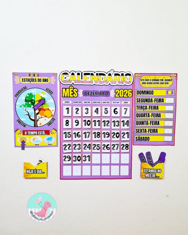 calendário escolar, calendário 2026, calendário pedagógico, calendário para sala de aula, calendário educativo, calendário ilustrado, calendário infantil, calendário para professores, calendário anual escolar, calendário mensal escolar, dias da semana cartaz, dias da semana educativo, como está o tempo painel, painel do tempo escolar, calendário com estações do ano, calendário interativo sala de aula, calendário imprimível A4, material pedagógico calendário, rotina escolar calendário, calendário para educação infantil