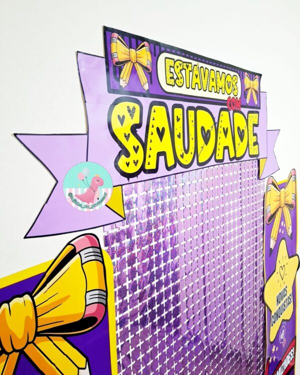 acolhimento, volta às aulas, volta às aulas 2026, mural da saudade, estávamos com saudade, mural escolar, decoração escolar, mural volta às aulas, acolhimento escolar, início do ano letivo, recepção dos alunos, painel escolar, mural pedagógico, recursos pedagógicos, material pedagógico, lojinha do professor, decoração de sala, educação infantil, ensino fundamental, professores, escola
