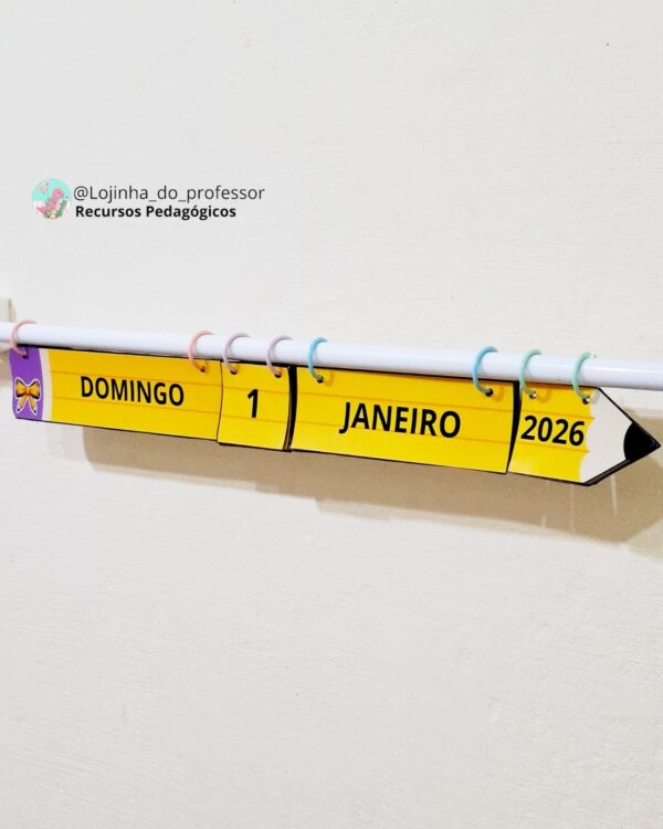 Calendário Tema Lápis para Varão – Atualizado até 2030