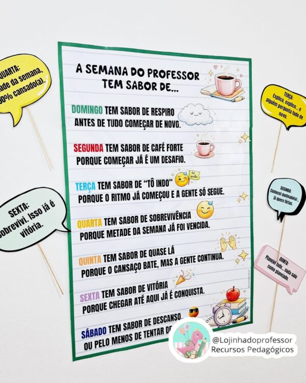 Semana dos Professores – Cada Dia um Sabor-Painel