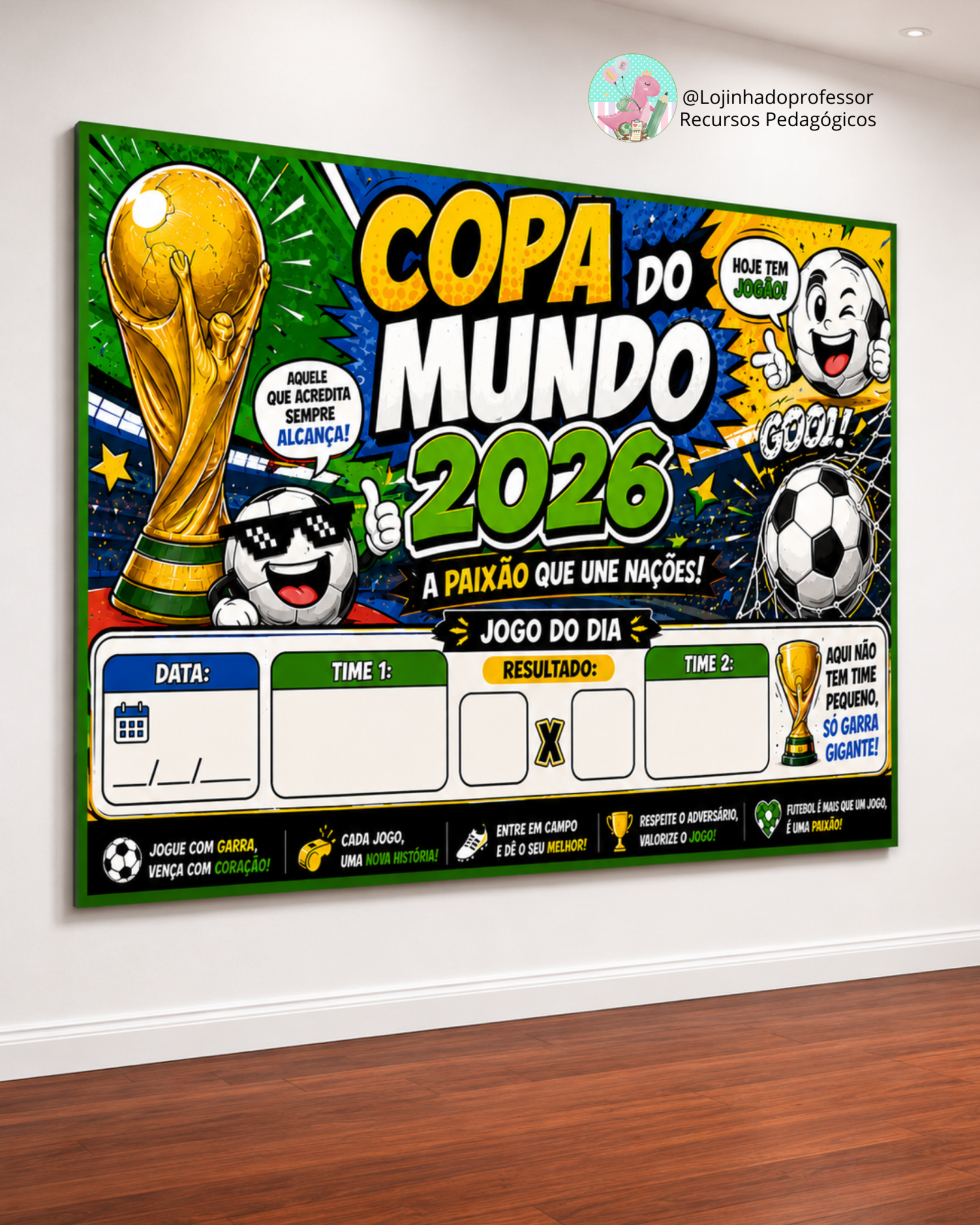 Placar-Painel copa do mundo – Lojinha do Professor