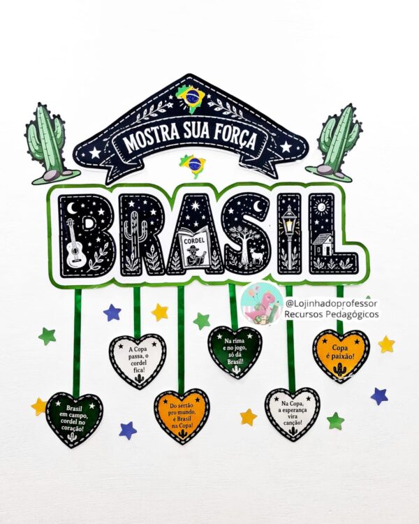 Mostra sua força Brasil-Painel para fotos