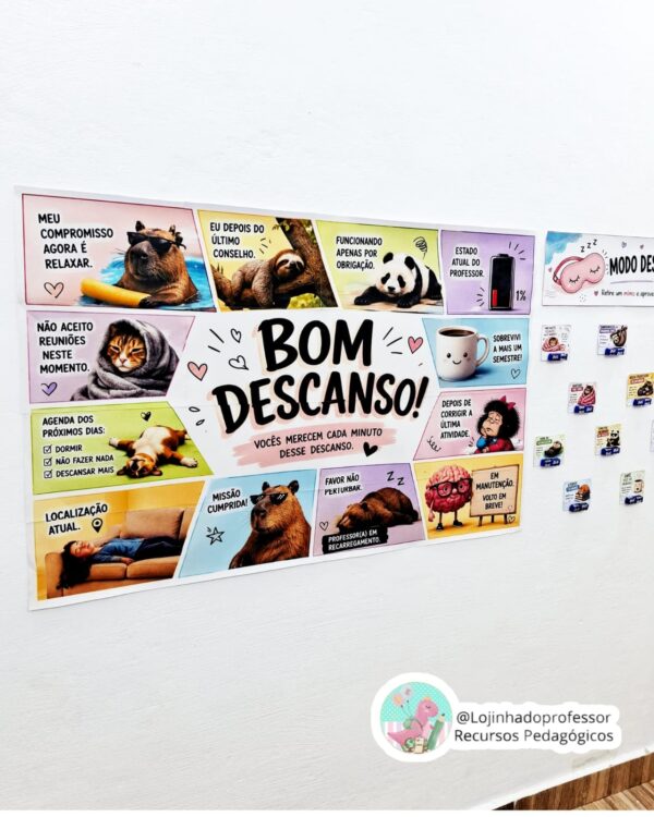 Modo Descanso Ativado – Painel + Cartão Porta Mimo