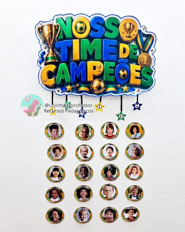 Decoração para porta-Time de Campeões