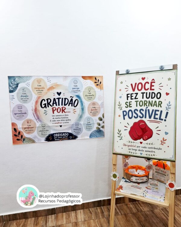Super Kit Gratidão+Painel+Arte do Cavalete