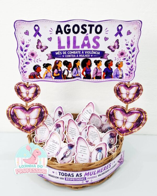 Cesto porta mimo -Agosto Lilás