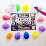 Material digital em PDF com painel, 30 frases para balões e dinâmica de integração para professores e equipes escolares.