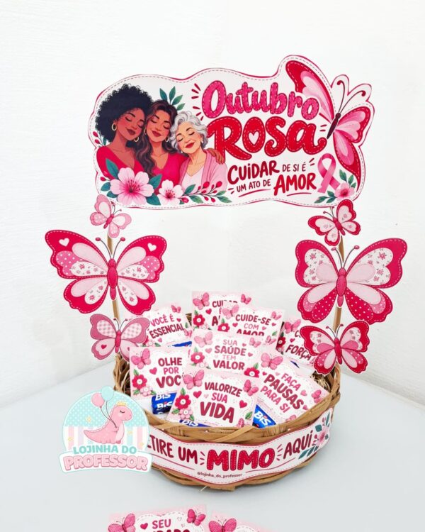 Cesto Porta-Mimo–Outubro Rosa