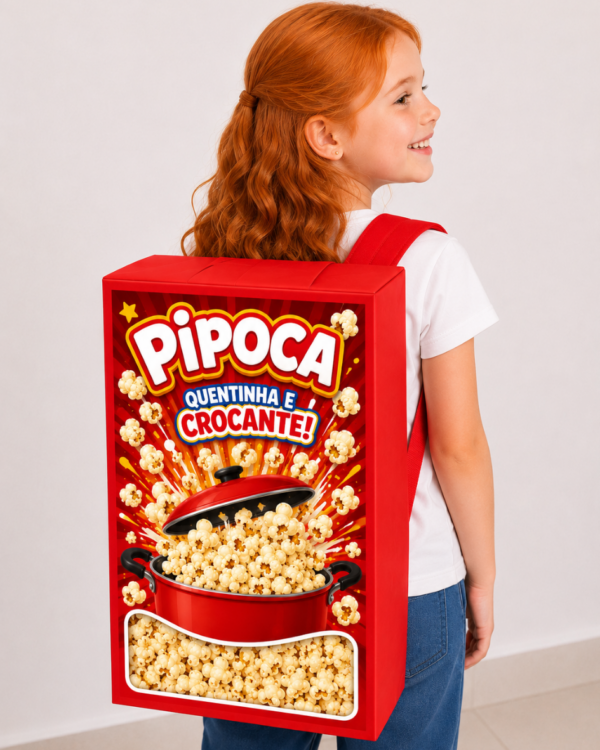 Mochila Maluca -Tema Pipoca