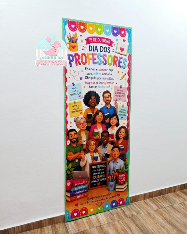 Painel 2 em 1-Porta e Parede-Dia dos Professores