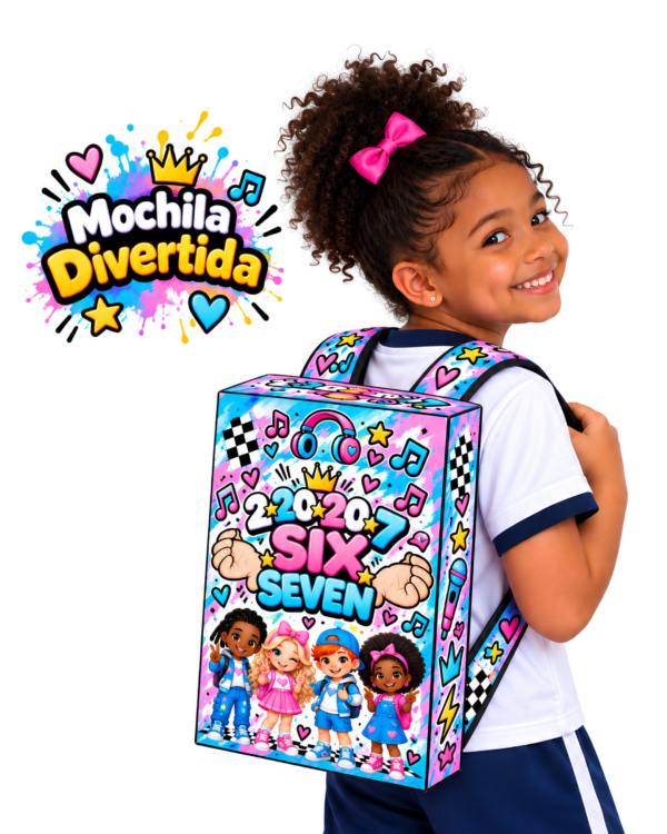 Mochila Divertida -Tema Six Seven