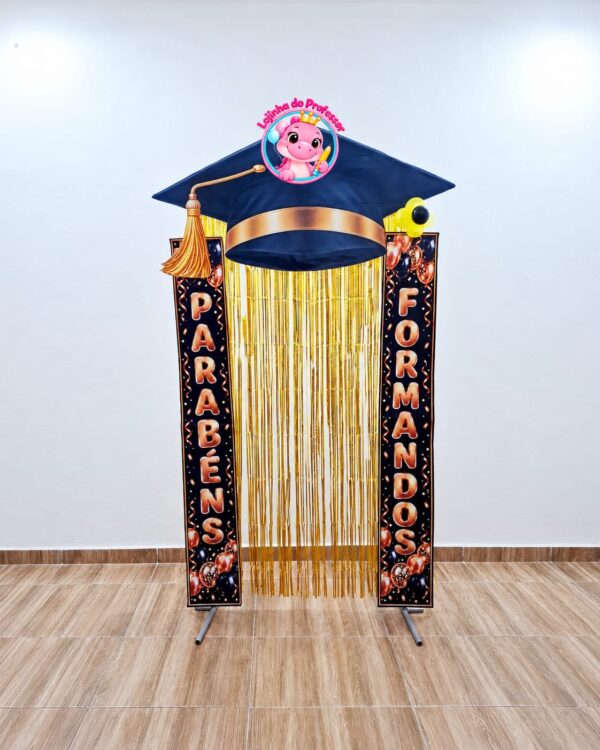 Portal Parabéns Formandos-Preto e Dourado
